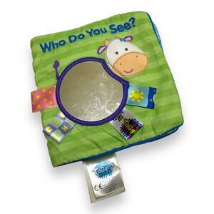 Who Do You See: My First Taggies Book‎ Cow Mirror Lion Pig Giraffe Bee Cloth